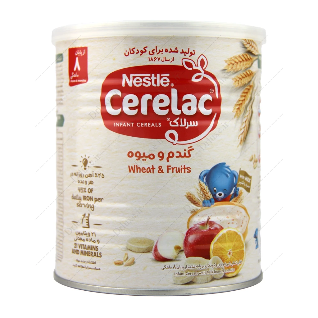 قیمت و خرید سرلاک گندم و میوه همراه شیر نستله 400 گرم - دکتر لوکس